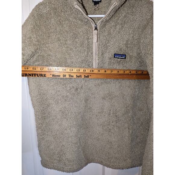 Patagonia Pullover 1/4 Zip Women's Large Beige Sherpa Fleece Los Gatos - Picture 13 of 14